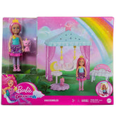 Barbie Dreamtopia Chelsea Small Doll with Gazebo Swing, Kitten and Accessories Playset for Ages 3+